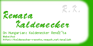 renata kaldenecker business card